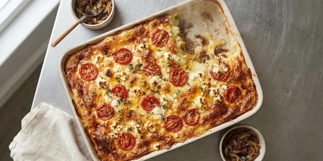 Three Cheese and Potato Bake